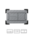 לחצן הדחה נסתר TPLATE S בעיצוב מינימליסטי, תואם ניאגרה סמויה Geberit